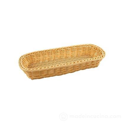 Cestino porta pane in rattan sintetico Natural cm 28x14