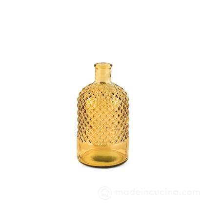 Vaso in vetro riciclato rombi ocra cm 22