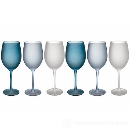 Set 6 calici colorati Shades of Blue Dream Frosted