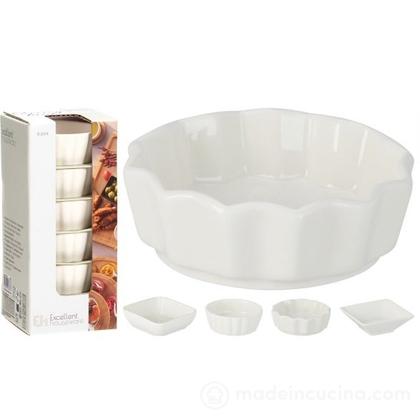 Set 6 coppette bianche forme assortite