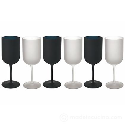 Set 6 calici colorati Oslo Masai Black Frosted
