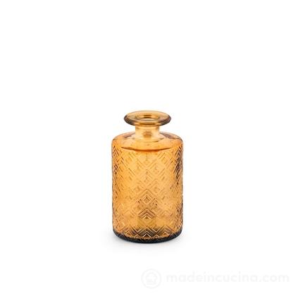 Vaso in vetro riciclato retro ocra cm 16