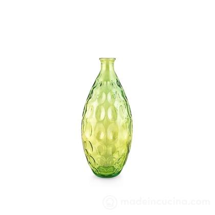 Vaso in vetro riciclato cerchi verde cm 39