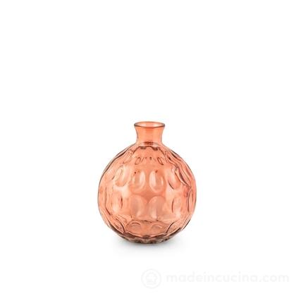 Vaso in vetro riciclato cerchi rosa cm 18