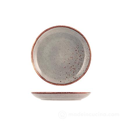 Set 6 piatti frutta in stoneware grigio Reactive cm 20