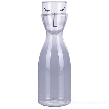 Caraffa in vetro borosilicato con bicchiere Vis a Vis