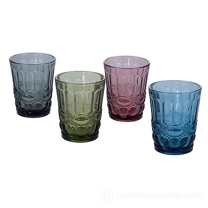 Set 4 bicchieri acqua colorati Nobilis