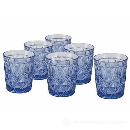 Set 6 bicchieri acqua blu Cristallo
