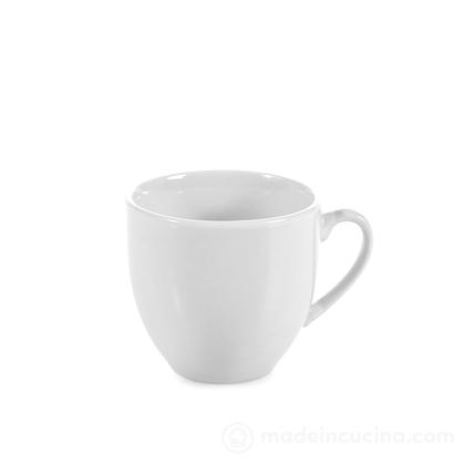 Set 4 tazzine da caffè in porcellana bianca