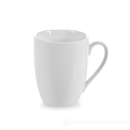 Set 4 tazze mug in porcellana bianca