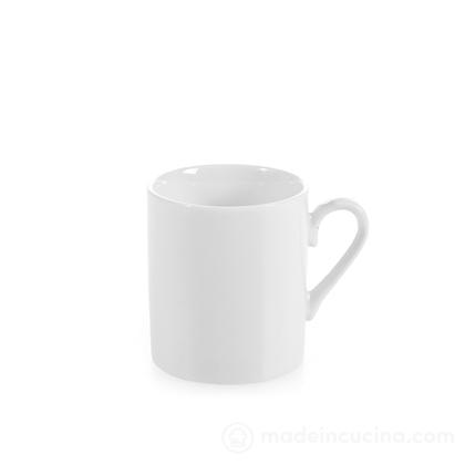 Set 4 tazzine da caffè in porcellana bianca