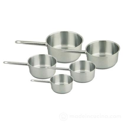 Set 5 casseruole a un manico in acciaio inox Blumenthal Bavaria cm 12-14-16-18-20