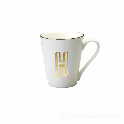 Tazza mug in porcellana lettera H