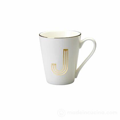 Tazza mug in porcellana lettera J