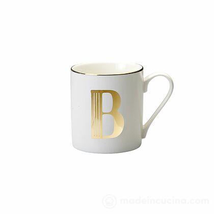 Tazza mug in porcellana lettera B