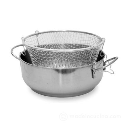 Pentola per friggere in acciaio inox con cestello - Steel Pan