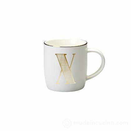 Tazza mug in porcellana lettera X