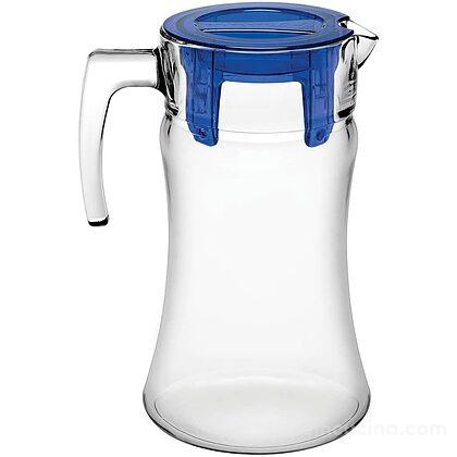 Brocca in vetro con tappo blu Azur 1,4 litri