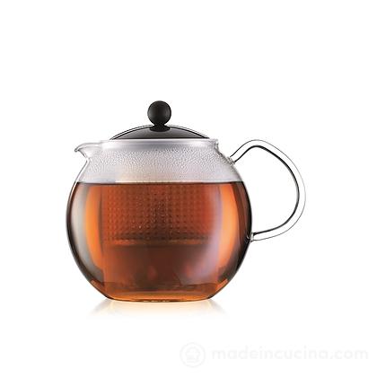 Teiera in vetro borosilicato con filtro in plastica Assam