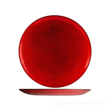 Sottopiatto in vetro effetto glitter Charme Red cm 32