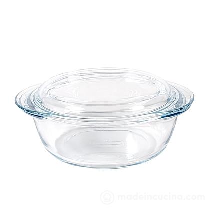 Casseruola in vetro borosilicato con coperchio