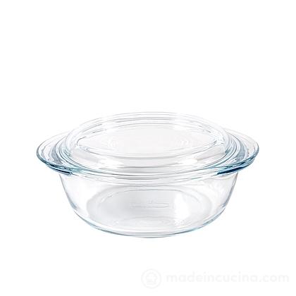 Casseruola in vetro borosilicato con coperchio