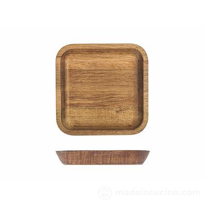 Vassoio quadrato in legno di acacia