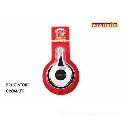 Bruciatore cromato ad alcol e pasta combustibile