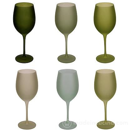 Set 6 calici effetto ghiaccio Happy Hour Greenery