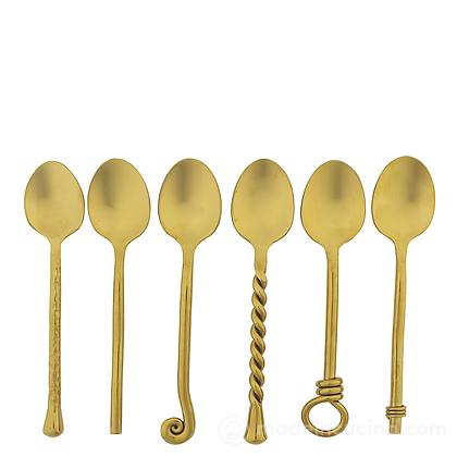 Set 6 cucchiaini Materia Gold