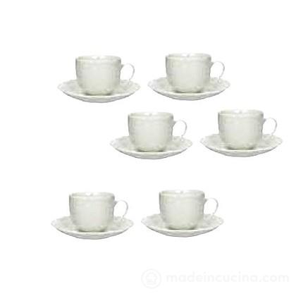 Set 6 tazze da tè con piattino Victoria