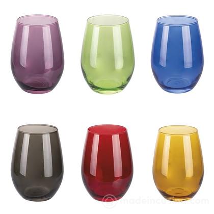 Set 6 bicchieri Luce Color Sibilla cl 60