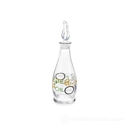 Bottiglia olio in vetro decorato Memo
