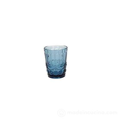 Set 6 bicchieri in vetro Madame azzurro 230 ml