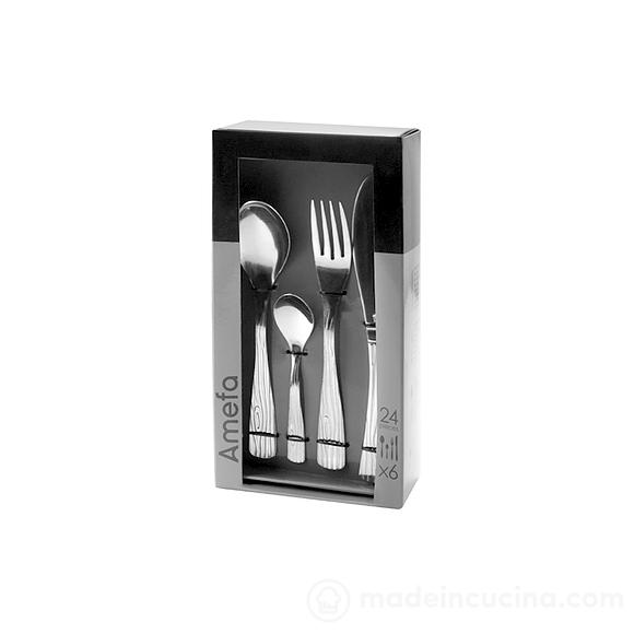 Servizio 24 posate in acciaio inox Ecorce