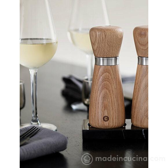 Vassoio in marmo nero 2 posti per macine