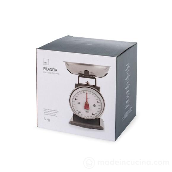 Bilancia da cucina meccanica in acciaio inox antracite 5 kg