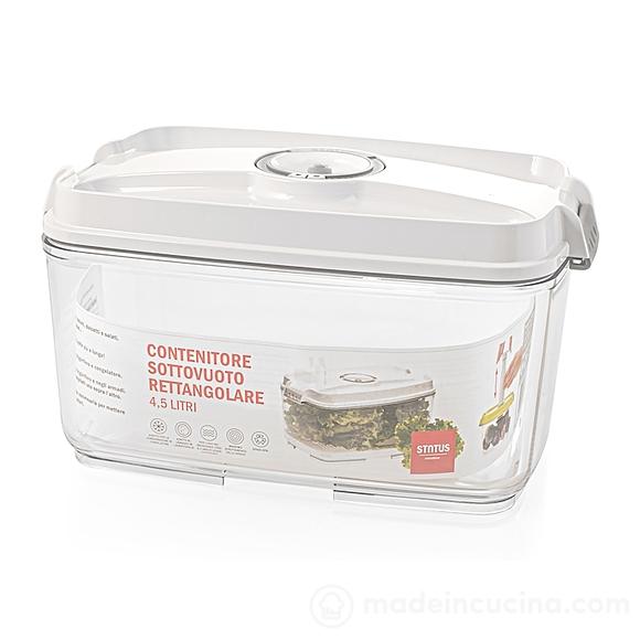 Contenitore rettangolare sottovuoto per alimenti in tritan