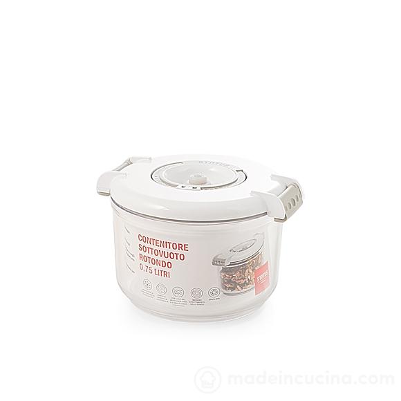 Contenitore rotondo sottovuoto per alimenti in tritan 0,75 litri