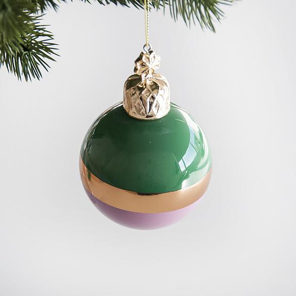 Set 6 palle Modern per albero di Natale (colori assortiti)