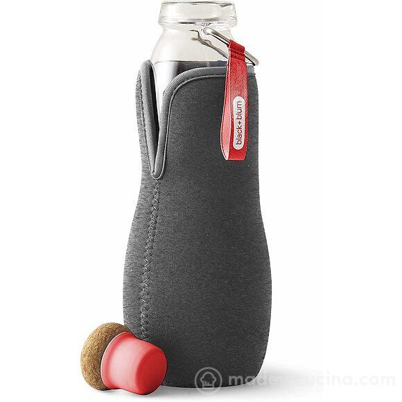 Bottiglia in tritan Eau Good con tappo in silicone e sughero e filtro a carbone attivo 650 ml rosso