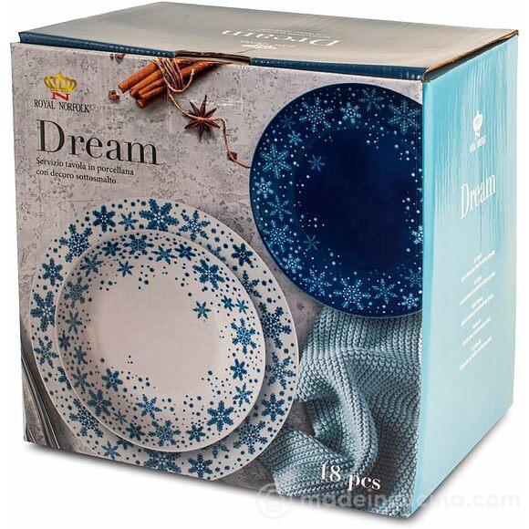 Servizio piatti 18 pezzi in porcellana Dream