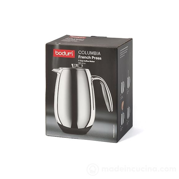 Caffettiera a pressione in acciaio inox Columbia 1 litro