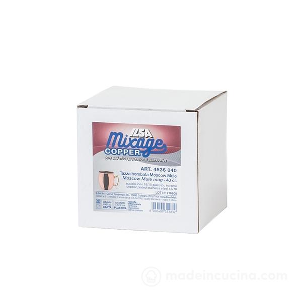 Tazza bombata in acciaio inox placcato rame Moscow Mule cl 40