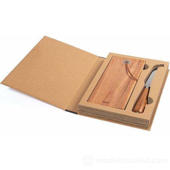 Set tagliere in legno e coltello da formaggio Taste