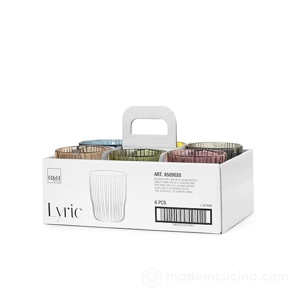 Set 6 bicchieri colorati Lyric cl 28