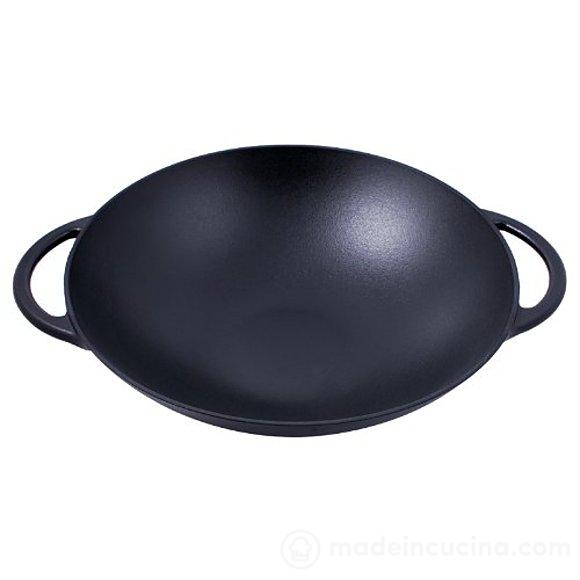 Wok in ghisa Provence con coperchio in vetro