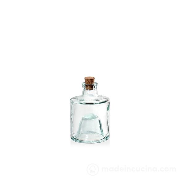 Set 3 bottigliette in vetro riciclato impilabili