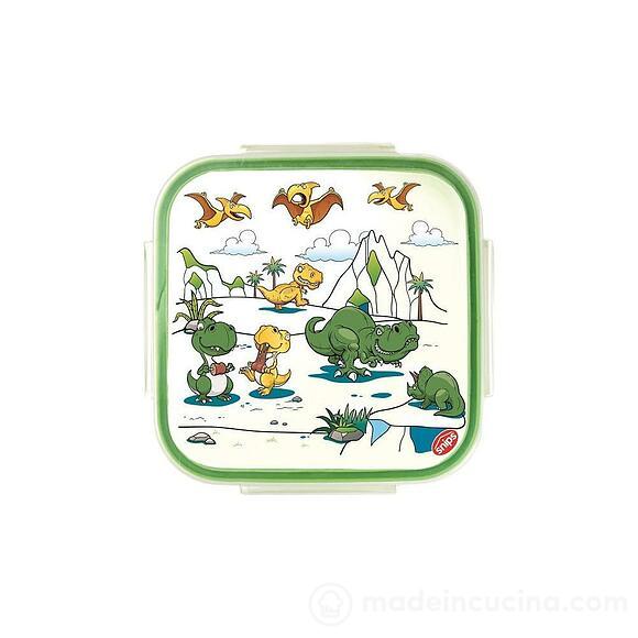 Porta pasto Lunch Box Kids Dinosauro cm 15x15x7,5
