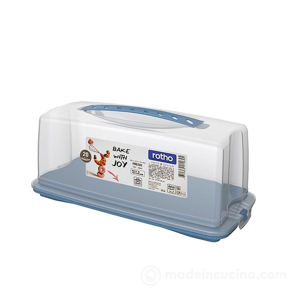 Contenitore porta torta Fresh blu cm 36x16,5x16,5
